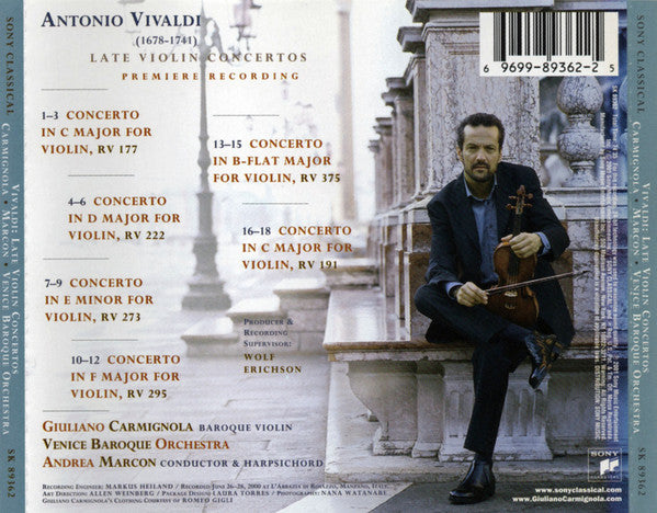 Antonio Vivaldi - Giuliano Carmignola, Venice Baroque Orchestra, Andrea Marcon : Late Violin Concertos (CD, Album)