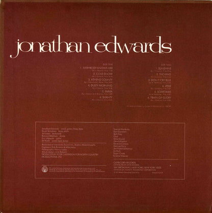 Jonathan Edwards (2) : Jonathan Edwards (LP, Album, PR )