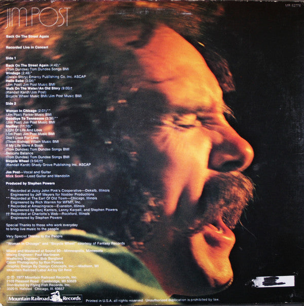 Jim Post : Back On The Street Again (LP, Album)