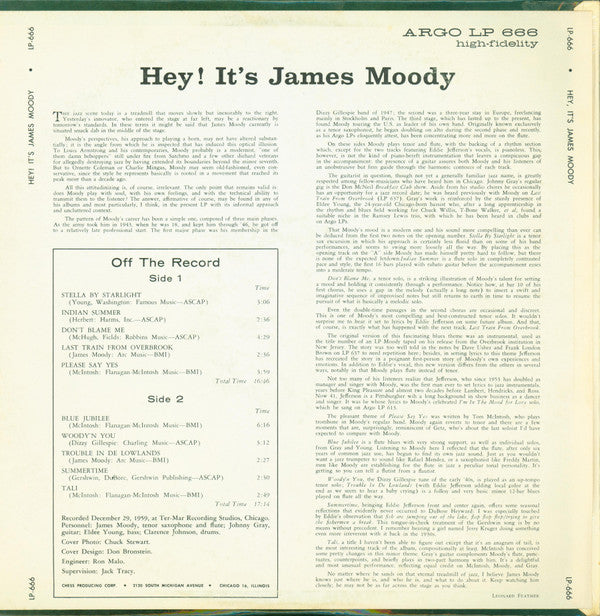 James Moody : Hey! It's James Moody (LP, Album)