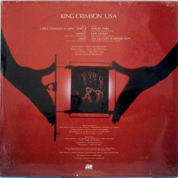 King Crimson : USA (LP, Album, Mon)