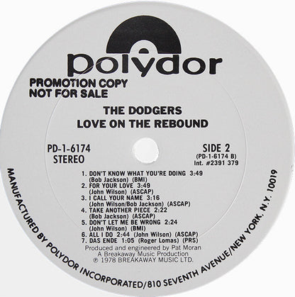 The Dodgers : Love On The Rebound (LP, Album, Promo)