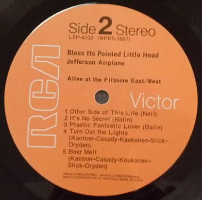 Jefferson Airplane : Bless Its Pointed Little Head (LP, Album, Roc)