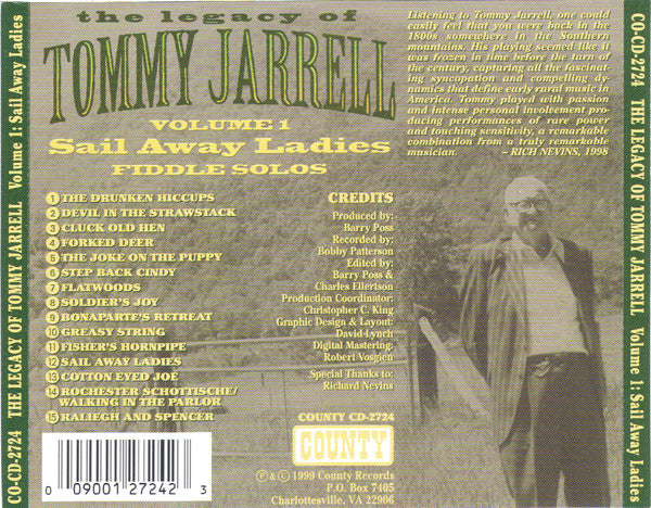 Tommy Jarrell : Sail Away Ladies (CD, Album, RE)