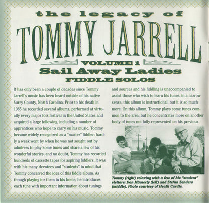 Tommy Jarrell : Sail Away Ladies (CD, Album, RE)