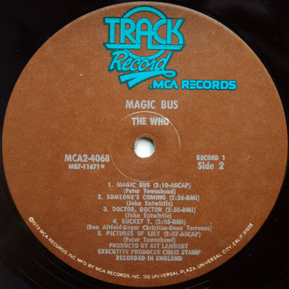 The Who : Magic Bus / The Who Sings My Generation (2xLP, Album, Comp, Glo)