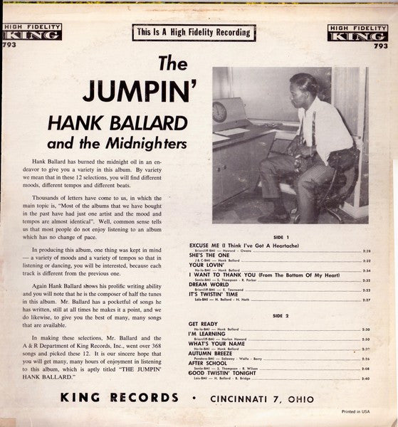 Hank Ballard & The Midnighters : Jumpin (LP)