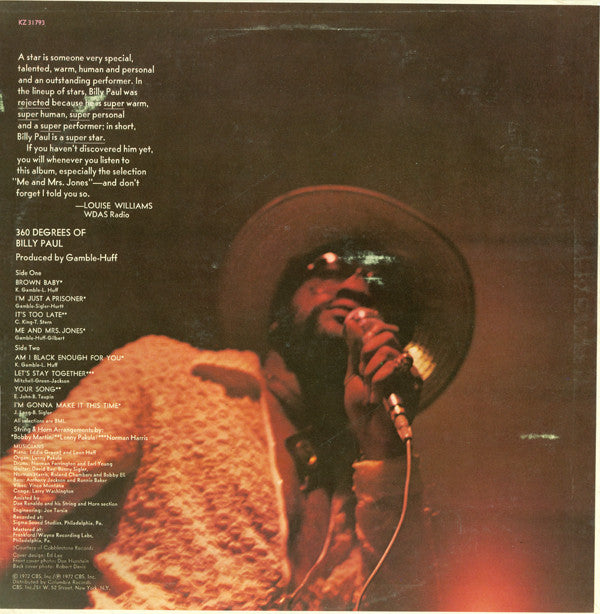 Billy Paul : 360 Degrees Of Billy Paul (LP, Album)