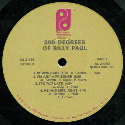 Billy Paul : 360 Degrees Of Billy Paul (LP, Album)