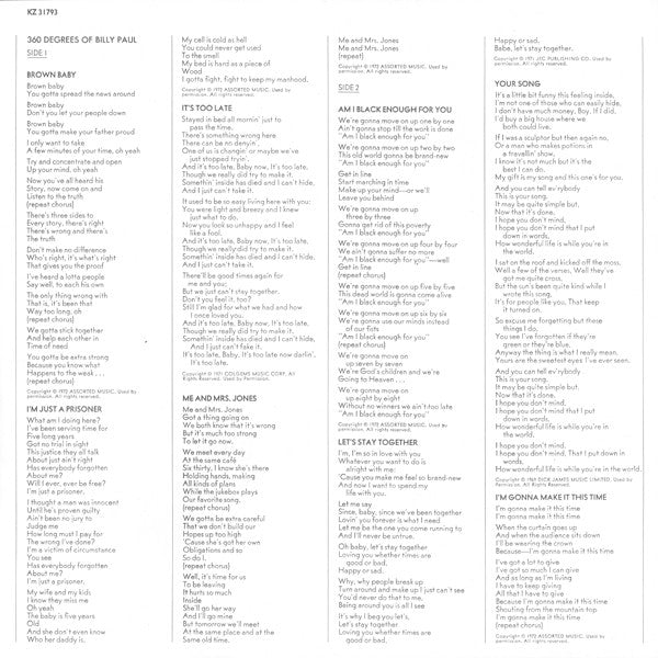 Billy Paul : 360 Degrees Of Billy Paul (LP, Album)