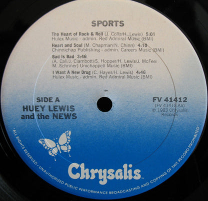 Huey Lewis & The News : Sports (LP, Album, Pit)