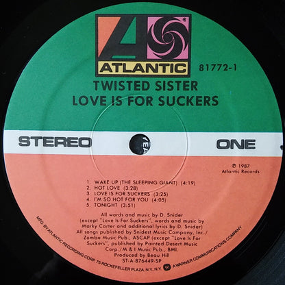 Twisted Sister : Love Is For Suckers (LP, Album, SP )