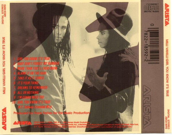 Buy Milli Vanilli : Girl You Know It's True (CD, Album) Online for