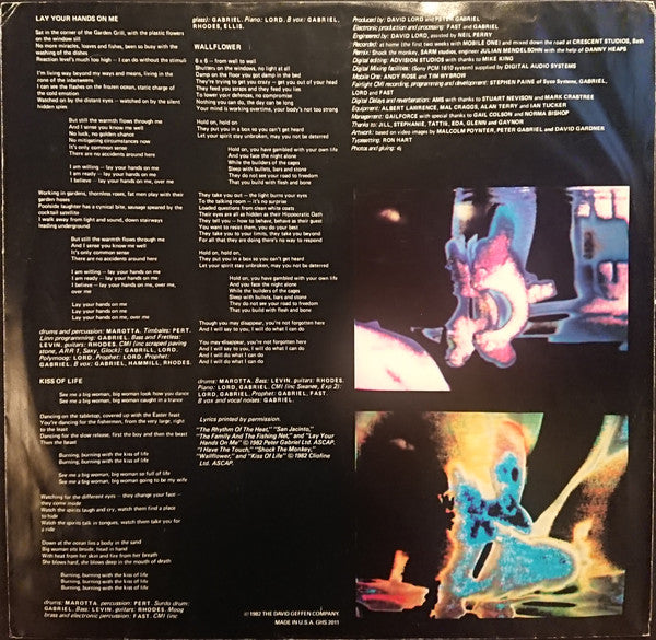 Peter Gabriel : Security (LP, Album)