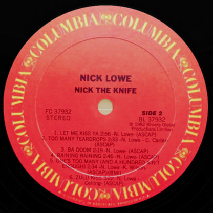 Nick Lowe : Nick The Knife (LP, Album)