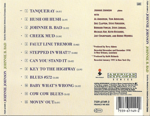 Johnnie Johnson : Johnnie B. Bad (CD, Album)