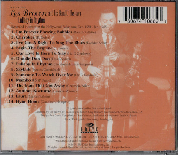 Les Brown And His Band Of Renown : Lullaby In Rhythm (CD, Album, RE)