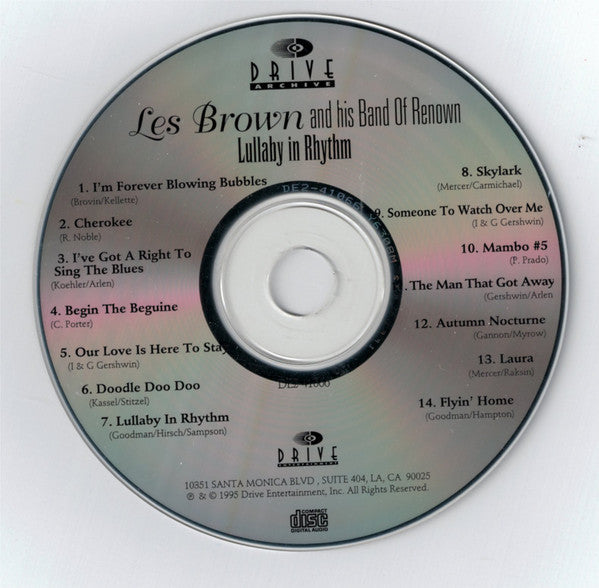 Les Brown And His Band Of Renown : Lullaby In Rhythm (CD, Album, RE)