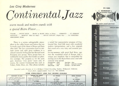 Les Cinq Modernes : Continental Jazz (LP, Album)