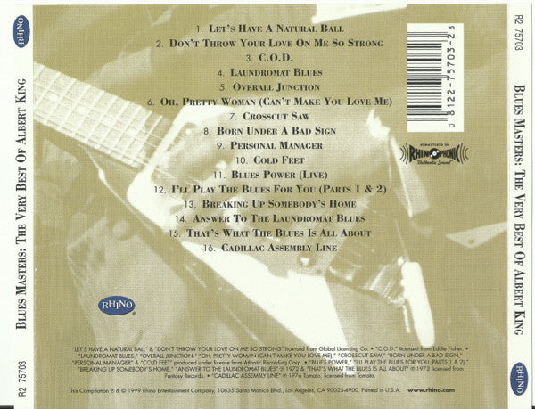 Albert King : Blues Masters: The Very Best Of Albert King (CD, Comp)