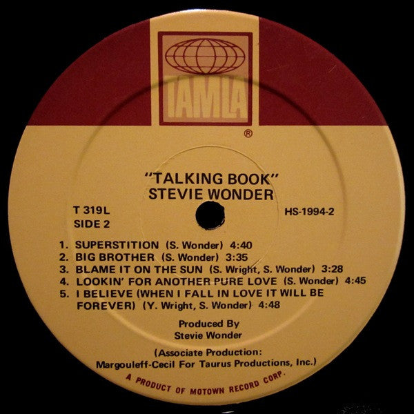 Stevie Wonder : Talking Book (LP, Album, Bra)
