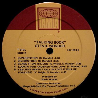 Stevie Wonder : Talking Book (LP, Album, Bra)