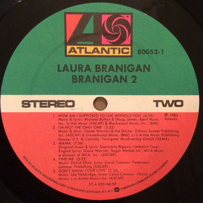 Laura Branigan : Branigan 2 (LP, Album)
