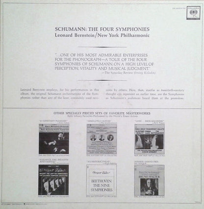 Leonard Bernstein, The New York Philharmonic Orchestra, Robert Schumann : Robert Schumann The Four Symphonies (3xLP, Album, Box)