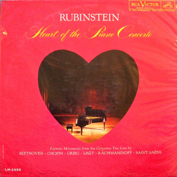Arthur Rubinstein : Heart Of The Piano Concerto (LP, Album, Comp, Mono)