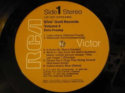 Elvis Presley : Elvis' Gold Records - Volume 4 (LP, Comp, RE, Tan)