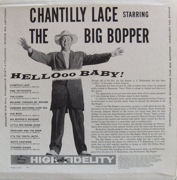 Big Bopper : Chantilly Lace (LP, Album)