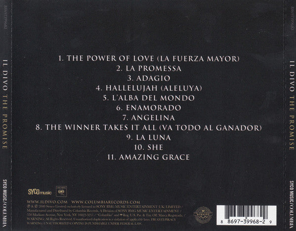 Il Divo : The Promise (CD, Album)