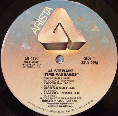 Al Stewart : Time Passages (LP, Album, Club, RP, CRC)