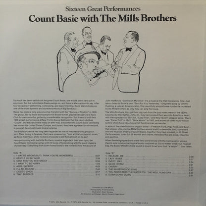 Count Basie With The Mills Brothers : Sixteen Great Performances (LP)