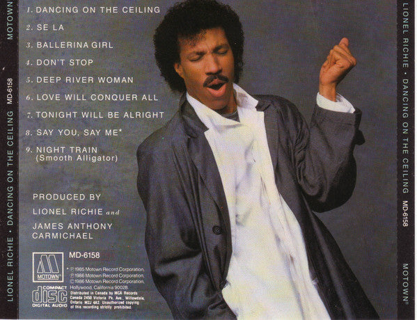 Lionel Richie : Dancing On The Ceiling (CD, Album)