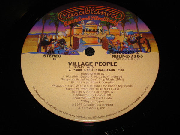 Village People : Live And Sleazy (2xLP, Album, 56 )