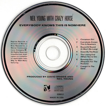 Neil Young With Crazy Horse : Everybody Knows This Is Nowhere (CD, Album, RE)