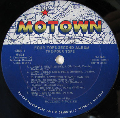 Four Tops : Second Album (LP, Album, Mono, Roc)