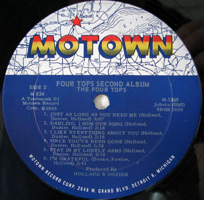 Four Tops : Second Album (LP, Album, Mono, Roc)