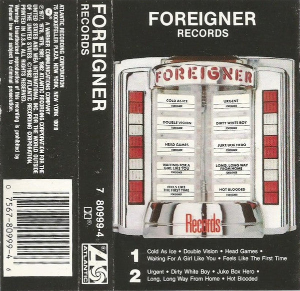 Foreigner : Records (Cass, Comp, SR,)