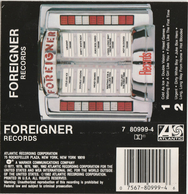 Foreigner : Records (Cass, Comp, SR,)