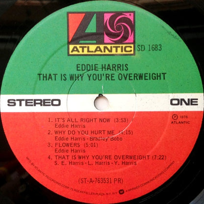 Eddie Harris : That Is Why You're Overweight (LP, Album, PR)
