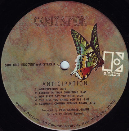 Carly Simon : Anticipation (LP, Album, Pit)