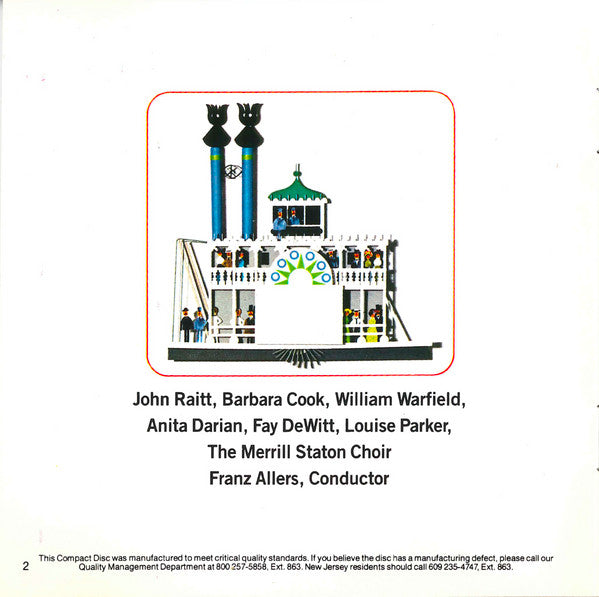 Jerome Kern, Barbara Cook, John Raitt : Show Boat (CD, Album, RE, RP)