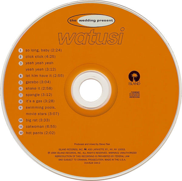 The Wedding Present : Watusi (CD, Album)