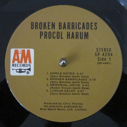 Procol Harum : Broken Barricades (LP, Album, Ter)