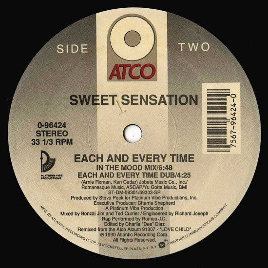 Sweet Sensation : Each And Every Time (12")