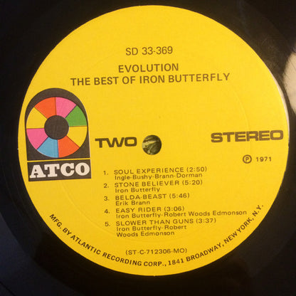 Iron Butterfly : The Best Of Iron Butterfly Evolution (LP, Comp, MO )