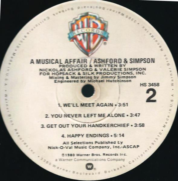 Ashford & Simpson : A Musical Affair (LP, Album, Win)