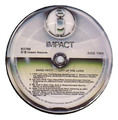 Sandi Patty : Lift Up The Lord (LP, Album)